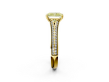 Yellow gold Fancy Yellow Radiant  Solitaire Pave Split Shank Engagement Ring with Six-Prong Setting_39