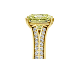 Yellow gold Fancy Yellow Radiant  Solitaire Pave Split Shank Engagement Ring with Six-Prong Setting_42
