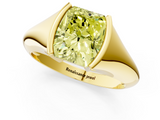 Yellow gold Fancy Yellow Radiant  Solitaire Tension Set Diamond Ring_21