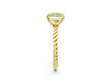 Yellow gold Fancy Yellow Radiant  Solitaire Twist Band Ring with Four-Prong Setting_70