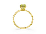 Yellow gold Fancy Yellow Radiant  Solitaire Twist Band Ring with Four-Prong Setting_71