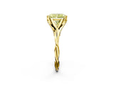 Yellow gold Fancy Yellow Radiant  Solitaire Twist Band Six-Prong Setting 2
