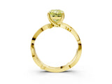 Yellow gold Fancy Yellow Radiant  Solitaire Twist Band with Pavé Accents and Four-Prong Setting_22
