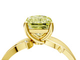 Yellow gold Fancy Yellow Radiant  Solitaire Twist Band with Pavé Accents and Four-Prong Setting_23