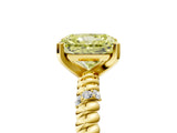 Yellow gold Fancy Yellow Radiant  Solitaire Twisted Band Prong Set Engagement Ring_66