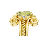 Yellow gold Fancy Yellow Radiant  Solitaire Twisted Band Scroll Prong Ring_8