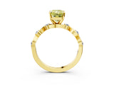 Yellow gold Fancy Yellow Radiant  Solitaire Twisted Band with Prong Setting 3