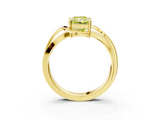 Yellow gold Fancy Yellow Radiant  Solitaire Twisted Band with Prong Setting_6