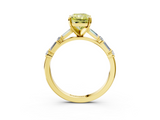 Yellow gold Fancy Yellow Radiant  Solitaire with Side Baguettes and Channel Set Band_48