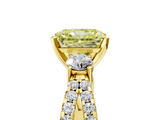 Yellow gold Fancy Yellow Radiant  Three-Stone Diamond Ring with Pavé Split Shank and Four-Prong Setting_50