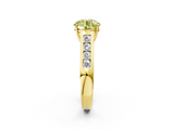 Yellow gold Fancy Yellow Round  Brilliant Channel-Set Solitaire Ring with Four-Prong Setting_24