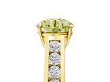 Yellow gold Fancy Yellow Round  Brilliant Channel-Set Solitaire Ring with Four-Prong Setting_27