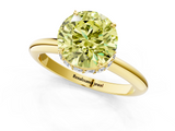 Yellow gold Fancy Yellow Round  Brilliant Solitaire Engagement Ring with Six-Prong Setting and Classic Band_1