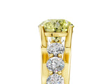 Yellow gold Fancy Yellow Round  Brilliant Solitaire with Side Stones on a Pave Band and Four-Prong Setting_29
