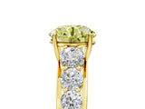 Yellow gold Fancy Yellow Round Cut Brilliant Diamond Pavé Band with Six-Prong Setting_5