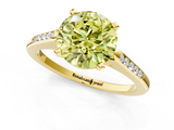 Yellow gold Fancy Yellow Round  Cut Channel Set Solitaire Engagement Ring with Four-Prong Setting_1