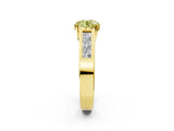Yellow gold Fancy Yellow Round Cut Cut Channel Set Solitaire Ring with Four-Prong Setting_2