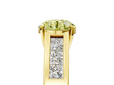 Yellow gold Fancy Yellow Round Cut Cut Channel Set Solitaire Ring with Four-Prong Setting_5