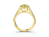 Yellow gold Fancy Yellow Round Cut Cut Diamond Channel Set Pave Band with Tension Prong Setting_3