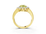 Yellow gold Fancy Yellow Round Cut Cut Halo Diamond Pavé Engagement Ring with Milgrain Detailing_3