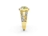 Yellow gold Fancy Yellow Round Cut Cut Halo Split Shank Prong Set Ring_2