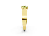 Yellow gold Fancy Yellow Round Cut Diamond Channel Set Solitaire Ring with Four-Prong Setting_14