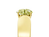 Yellow gold Fancy Yellow Round Cut Diamond Channel Set Solitaire Ring with Four-Prong Setting_17