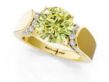 Yellow gold Fancy Yellow Round Cut Diamond Channel Set Solitaire Ring with Four-Prong Setting_25