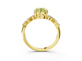 Yellow gold Fancy Yellow Round Cut Diamond Cluster Pavé Band with Four-Prong Setting_6
