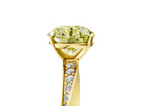 Yellow gold Fancy Yellow Round Cut Diamond Engagement Ring with Side Stone Accents and Four-Prong Setting_17