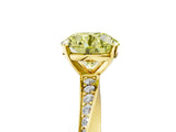 Yellow gold Fancy Yellow Round Cut Diamond Engagement Ring with Side Stone Accents and Four-Prong Setting_65