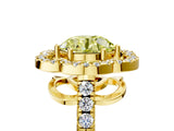 Yellow gold Fancy Yellow Round Cut Diamond Floral Halo Split Shank Prong Setting Ring_17