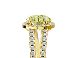 Yellow gold Fancy Yellow Round Cut Diamond Halo Split Shank Engagement Ring_44