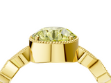 Yellow gold Fancy Yellow Round  Cut Diamond Milgrain Marquise Band with Prong Setting_7