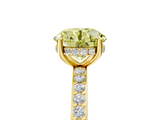 Yellow gold Fancy Yellow Round  Cut Diamond Pavé Band Ring with Four-Prong Setting_5