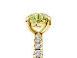 Yellow gold Fancy Yellow Round  Cut Diamond Pavé Band with Four-Prong Setting_5