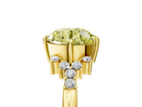 Yellow gold Fancy Yellow Round Cut Diamond Ring with Side Stones and Four-Prong Setting_47