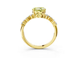 Yellow gold Fancy Yellow Round Cut Diamond Scattered Round Accent Ring with Prong Setting_15