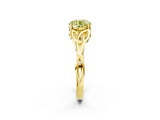 Yellow gold Fancy Yellow Round Cut Diamond Solitaire Celtic Knot Ring with Four-Prong Setting_18