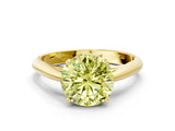 Yellow gold Fancy Yellow Round Cut Diamond Solitaire Engagement Ring with Cathedral Setting and Four-Prong Mount_18