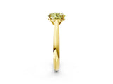 Yellow gold Fancy Yellow Round Cut Diamond Solitaire Engagement Ring with Cathedral Setting and Four-Prong Mount_20