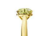 Yellow gold Fancy Yellow Round Cut Diamond Solitaire Engagement Ring with Cathedral Setting and Four-Prong Mount_89