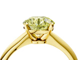 Yellow gold Fancy Yellow Round Cut Diamond Solitaire Engagement Ring with Classic Band and Four-Prong Setting_21