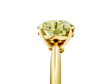 Yellow gold Fancy Yellow Round Cut Diamond Solitaire Engagement Ring with Classic Band and Four-Prong Setting_22