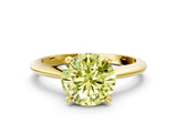 Yellow gold Fancy Yellow Round Cut Diamond Solitaire Engagement Ring with Classic Band and Four-Prong Setting_24