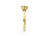 Yellow gold Fancy Yellow Round Cut Diamond Solitaire Engagement Ring with Classic Band and Four-Prong Setting_26