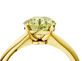 Yellow gold Fancy Yellow Round Cut Diamond Solitaire Engagement Ring with Classic Band and Four-Prong Setting_28