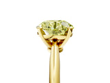 Yellow gold Fancy Yellow Round Cut Diamond Solitaire Engagement Ring with Classic Band and Four-Prong Setting_29