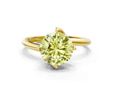 Yellow gold Fancy Yellow Round Cut Diamond Solitaire Engagement Ring with Four-Prong Setting and Classic Band_20