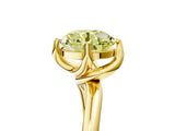 Yellow gold Fancy Yellow Round Cut Diamond Solitaire Engagement Ring with Four-Prong Setting and Classic Band_25